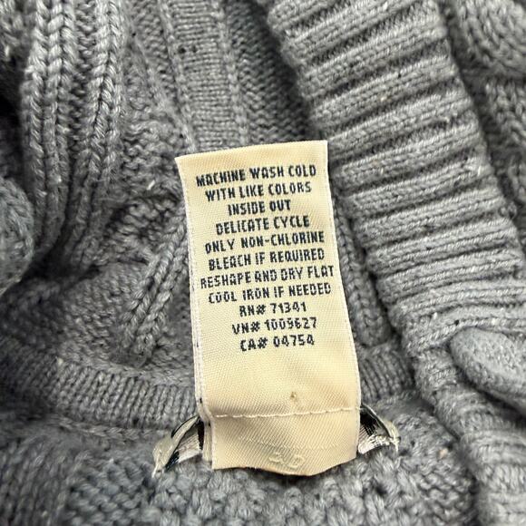 LL Bean Heritage Fisherman Sweater Henley Hoodie Mens XL Gray Soft Cotton 518210 - Picture 5 of 8